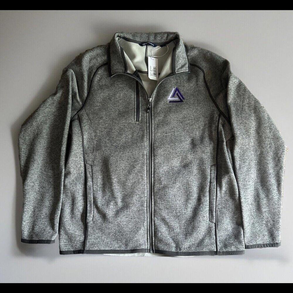Cutter & Buck Men’s Xl Gray Jacket With Added Patch
